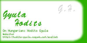gyula hodits business card